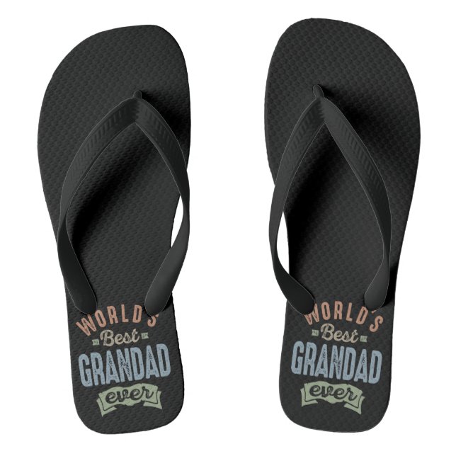 Worlds Best Grandad Flip Flops (Footbed)