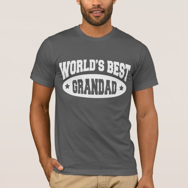 World's Best GranDad T-Shirt - Black or Dark (Front)