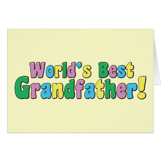 World's Best Grandfather Cards (Front Horizontal)