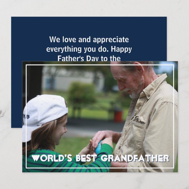 World's Best Grandfather | Father's Day Card (Front/Back)