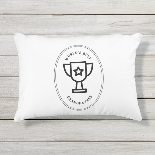 World's best grandfather outdoor pillow (Front)