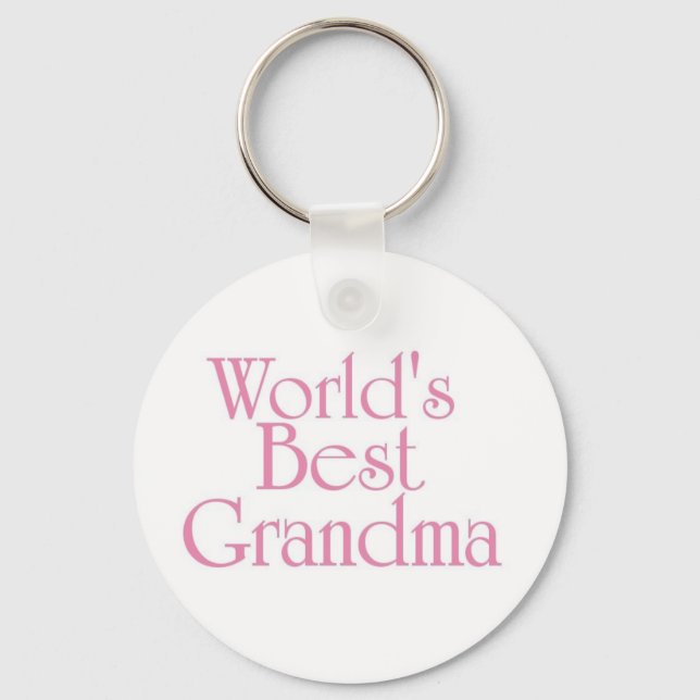 Worlds Best Grandma 4 Keychain (Front)