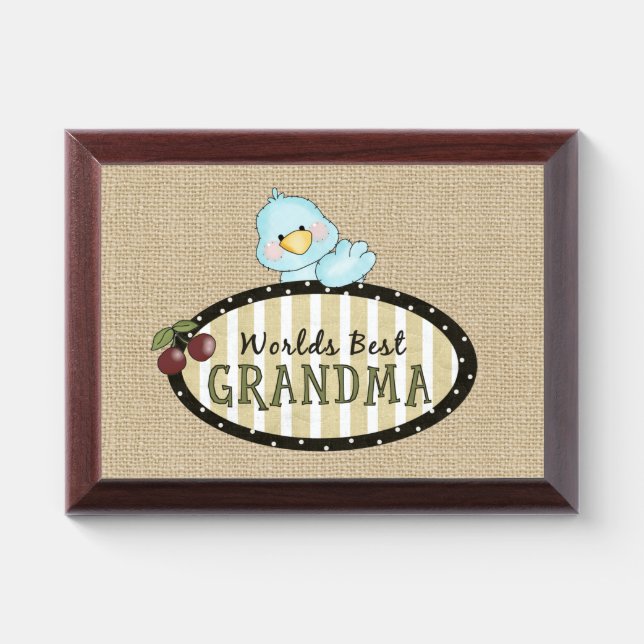 World's best Grandma Award Plaque (Horizontal)