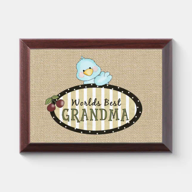 World's best Grandma Award Plaque Zazzle