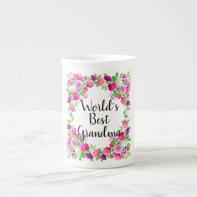 World's Best Grandma Bone China Mug (Front)