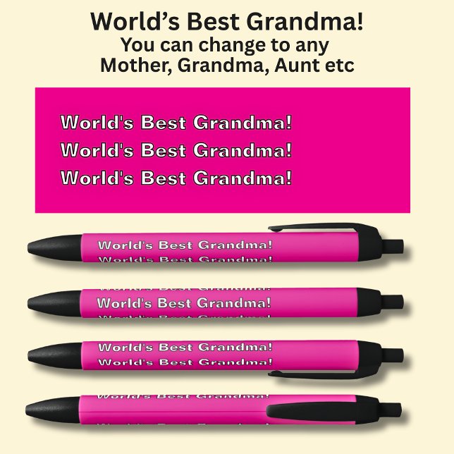 World's Best Grandma! - Can change the Text Pen (Creator Uploaded)