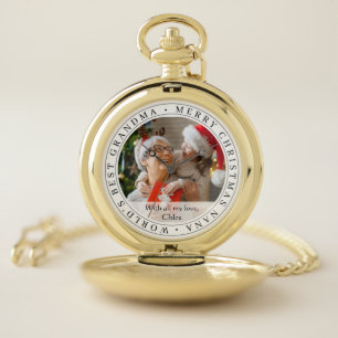 World's Best Grandma Christmas Gift Idea Pocket Watch