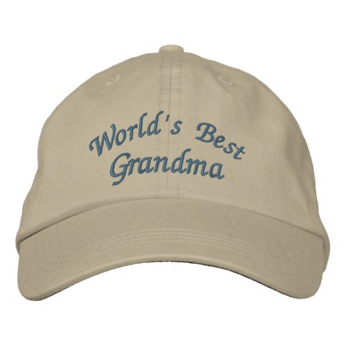 Worlds Best Grandma Cute Embroidered Baseball Cap