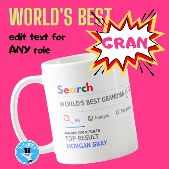 WORLDS BEST GRANDMA - Funny Search TOP Result Coffee Mug (Creator Uploaded)