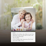 World's Best Grandma Grandmother Definition Photo Card<br><div class="desc">Personalize for your special Grandma,  Grandmother,  Granny,  Nan,  Nanny or Abuela to create a unique gift for birthdays,  Christmas,  mother's day or any day you want to show how much she means to you. A perfect way to show her how amazing she is every day. Designed by Thisisnotme©</div>