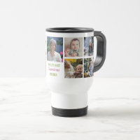 World's Best Grandma Instagram Photo Collage Name Travel Mug