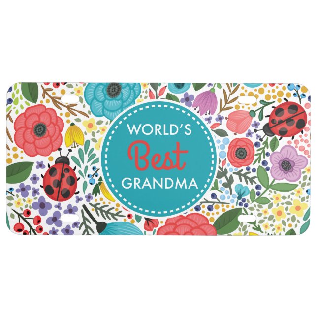 World's Best Grandma License Plate (Front)