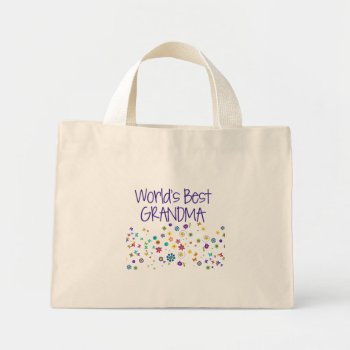 World's Best Grandma Mini Tote Bag by FatCatGraphics at Zazzle