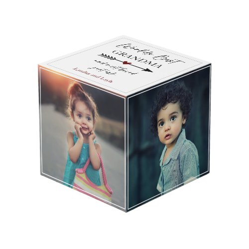 Worlds Best Grandma  Most Loved Photo Gift Cube