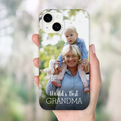 Worlds Best Grandma Mothers Day Custom Photo Case_Mate iPhone 14 Case