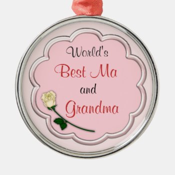 World's Best Grandma Ornament by pmcustomgifts at Zazzle