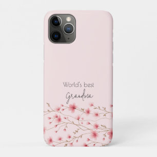 World's Best Grandma - Pastel Floral Personalized iPhone 11 Pro Case