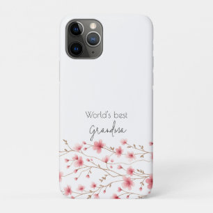 World's Best Grandma - Pastel Floral Personalized iPhone 11 Pro Case