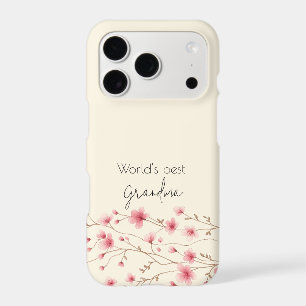 World's Best Grandma - Pastel Floral Personalized iPhone 17 Pro Case