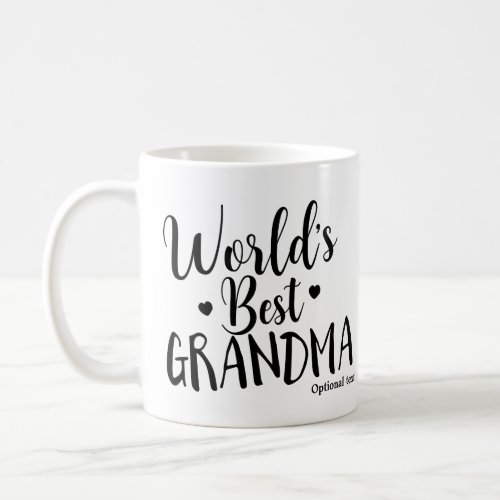 WORLDS BEST GRANDMA Personalized Custom Name Coffee Mug