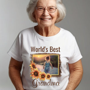 World's Best Grandma Personalized Photo T-Shirt