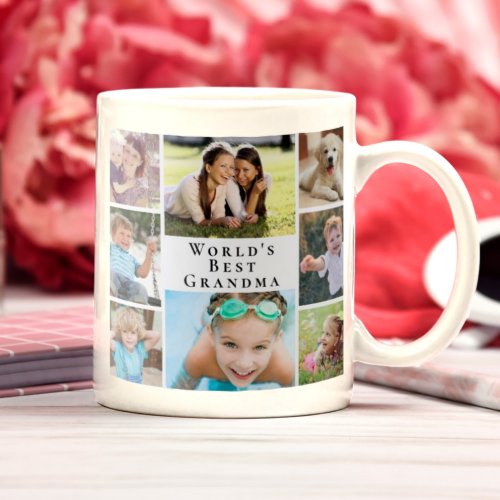 Worlds Best Grandma Photo Collage Coffee Mug