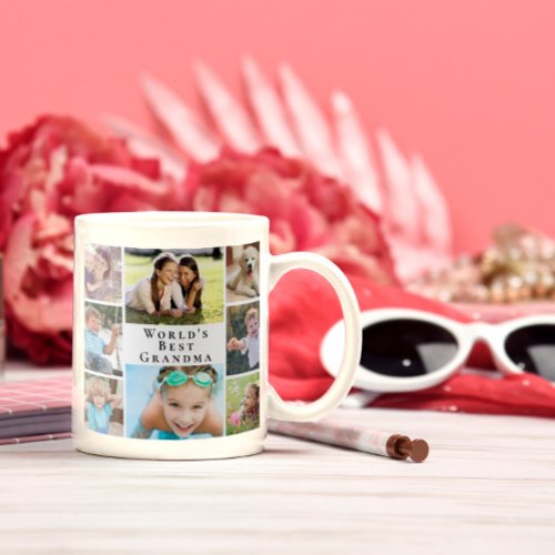 Worlds Best Grandma Photo Collage Coffee Mug