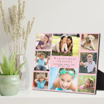 World's Best Grandma Photo Collage Pink Plaque<br><div class="desc">Give the world's best grandma an elegant custom multi-photo collage plaque that she will treasure for years. You can personalize with eight photos of grandchildren, children, other family members, pets, etc., personalize the expression "World's Best Grandma" and whether she is called "Grandma, " "Nana, " "Granny, " etc., and add...</div>