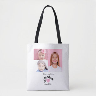 Worlds Best Grandma Photo collage Tote Bag