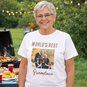 World's Best Grandma Photo T-Shirt