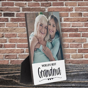 World's Best Grandma Photo Table Plaque