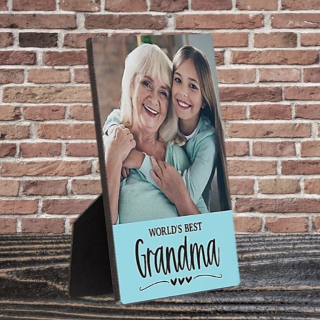 World's Best Grandma Photo Table Plaque (Creator Uploaded)