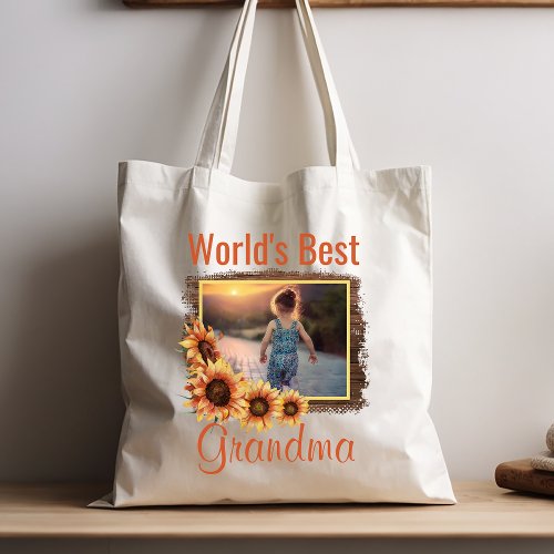 Worlds Best Grandma Photo Tote Bag