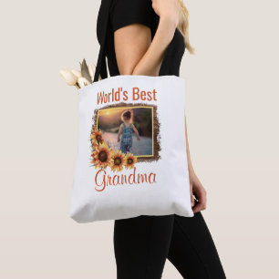 World's Best Grandma Photo Tote Bag