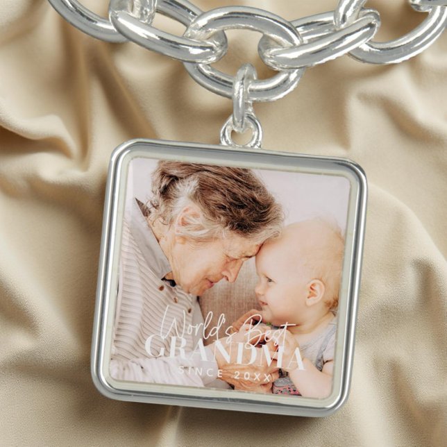 World's Best Grandma Since 20XX Simple Chic Photo Bracelet (Creator Uploaded)