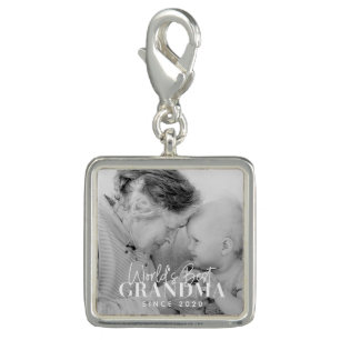 World's Best Grandma Since 20XX Simple Chic Photo Charm