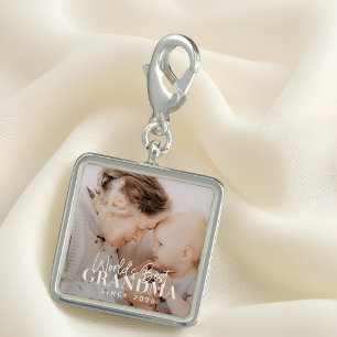World's Best Grandma Since 20XX Simple Chic Photo Charm