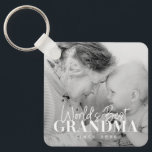 World's Best Grandma Since 20XX Simple Chic Photo Keychain<br><div class="desc">This simple and modern design is composed of serif and cursive typography and add a custom photo</div>