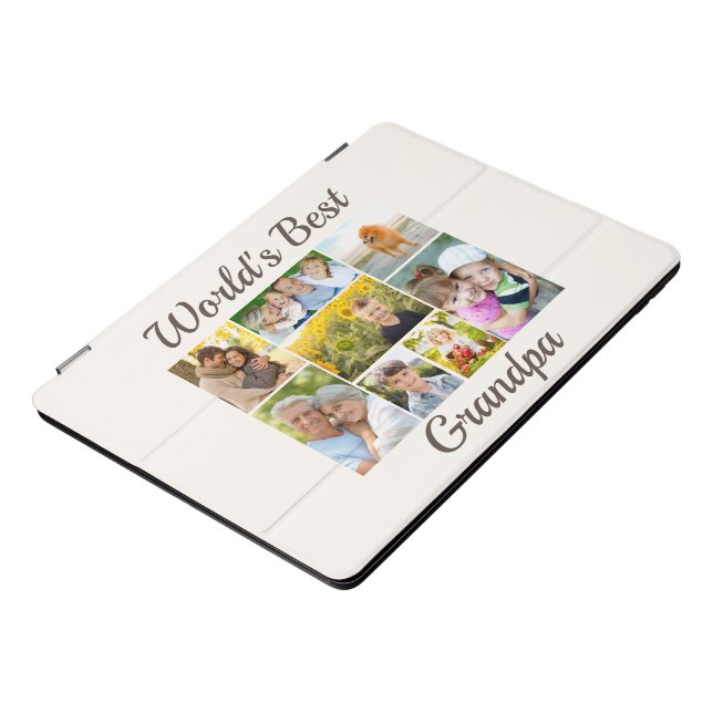 World's Best Grandpa 8 Photo Collage    iPad Pro Cover (Side)