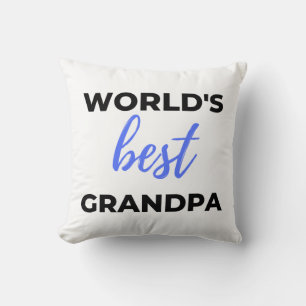 World's Best Grandpa bl Throw Pillow