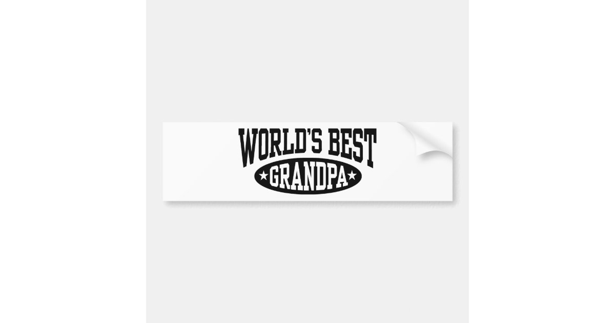 Worlds Best Grandpa Bumper Sticker Zazzle