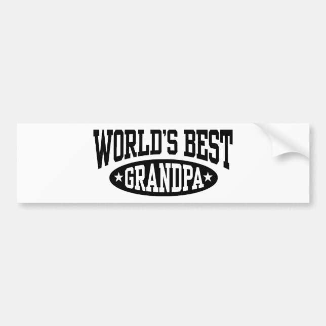 World's Best Grandpa Bumper Sticker (Front)