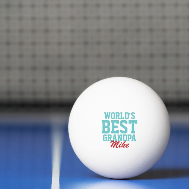 World's Best Grandpa Christmas Photo Ping Pong Ball (Net)