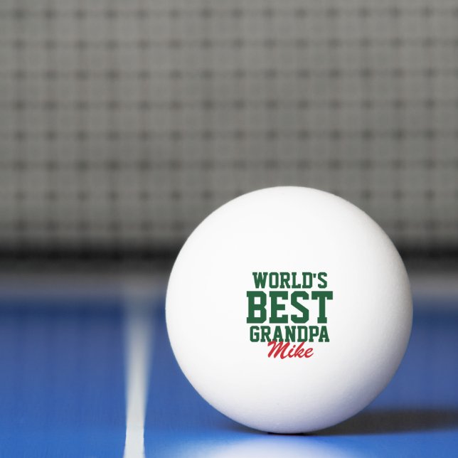 World's Best Grandpa Christmas Photo Ping-Pong Ball (Net)
