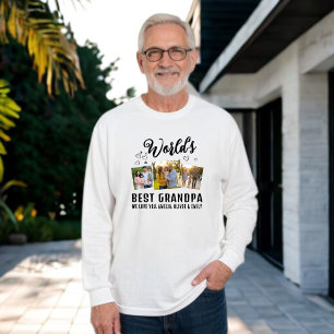 World's Best Grandpa Custom 3 Photo Collage Sweatshirt