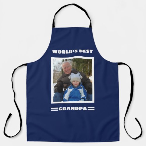 Worlds Best Grandpa Custom Photo Personalized Apron