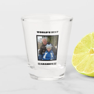 World's Best Grandpa Custom Photo Personalized Shot Glass