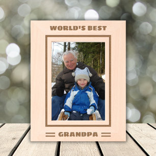 World's Best Grandpa Custom Text Father's Day Cool Engraved Frames
