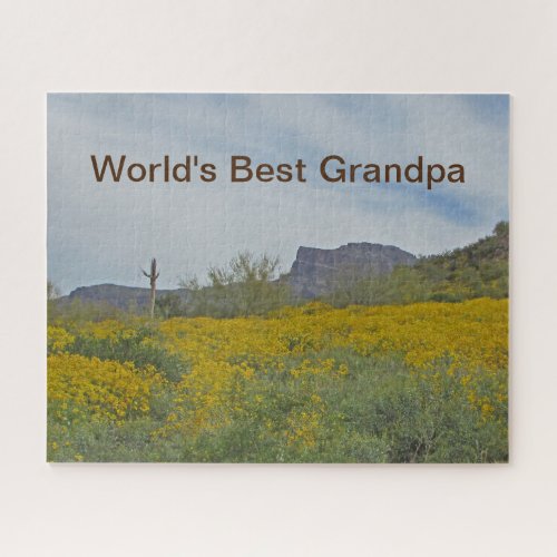 Worlds Best Grandpa Desert Southwest Landscape Jigsaw Puzzle