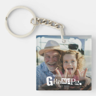 World's Best Grandpa Established Gift For Grandad Keychain